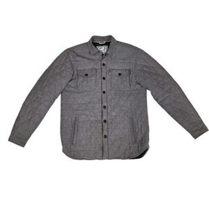 Jetty Mens Quilted Jacket Grey Button Up Outdoor Gray Cold Weather Sz Medium